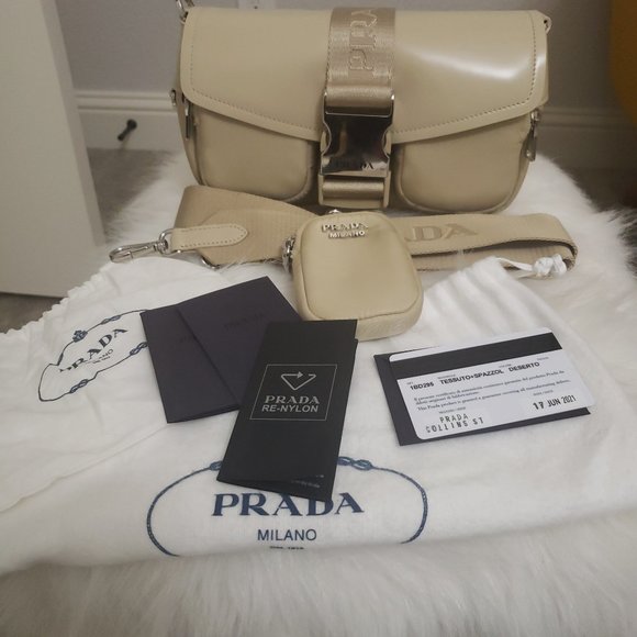 Prada Pocket Nylon and Brushed leather bag - Picture 9 of 10